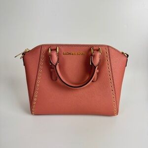 Michael Kors Dusty Coral Pink Satchel Crossbody Bag